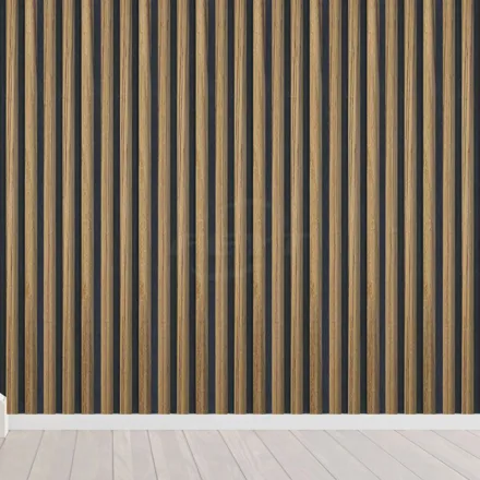 Luxury Round Slat Akupanle Wood Slat Acoustic Wall Panels